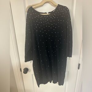 MICHAEL KORS Studded Black Sweater Dress